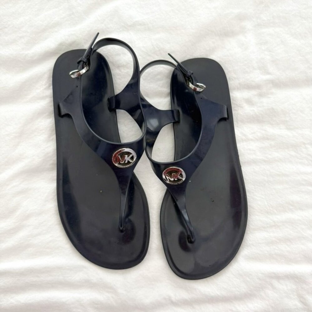 Michael Kors Jelly Sandals Blue and Silver - Size 8